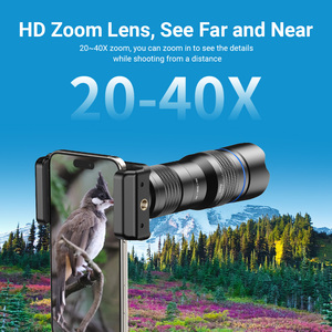 Objectif de Téléphone Appareil Photo Numérique avec Zoom <span class=keywords><strong>20</strong></span>-<span class=keywords><strong>40x</strong></span>, Optiques en Verre, Double Zoom Télescopique Universel pour Smartphone - Product Image 1