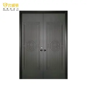 Pintu paduan aluminium Modern untuk Vila tahan api anti peluru pintu ledakan lapisan tahan ledakan