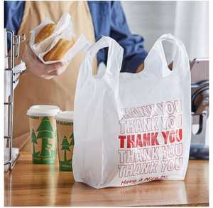 T-shirt en plastique de remerciement, sac de shopping, <span class=keywords><strong>fournisseur</strong></span> chinois, en stock - Product Image 3