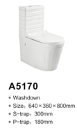WC en céramique à chasse d'eau par siphon, puissance de chasse forte, fonctionnement silencieux, économie d'eau, anti-odeurs, lavabo monobloc, hôtel