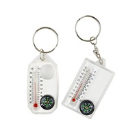 Wholesale Portable Mini Hiking Tool Magnetic Carabiner Survival Compass KeyChain with Thermometer and Magnifier