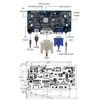 AUO 4.3/5.7/6.5/7/8.4/10.1/10.4/12.1/13.3/15/15.6/17/18.5/19/21. 5-32 inci layar Panel LCD tampilan industri modul LCD