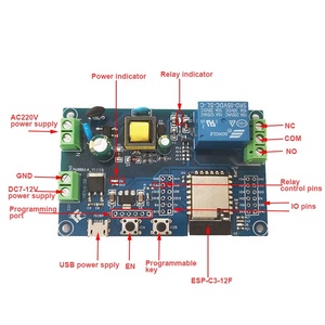 Tùy chỉnh AC/DC cung cấp điện ESP32 C3 <span class=keywords><strong>Wifi</strong></span> bluetooth-tương thích 1CH tiếp sức kiểm soát chuyển mạch ban phát triển mô-đun ESP-C3-12F - Product Image 4