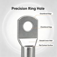 Borne de mise à la terre à sertir en cuivre/aluminium, type SC, avec trou annulaire, pour protection contre la foudre et mise à la terre haute tension