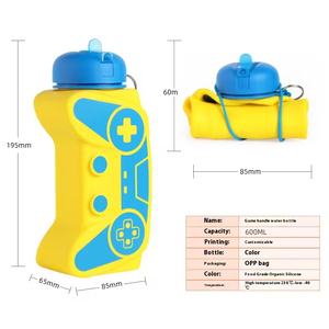 New Design BPA Free Game Shape Collapsible Silicone Water Bottles Thermal Insulation Applicable for Camping Travel Unisex - Product Image 2