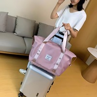 Sac de voyage de luxe en tissu Oxford orange - Grande capacité, séparation humide/sec, fermeture éclair, multi-usages pour sport/gym/maternité