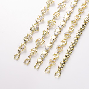 CM Mode Sieraden Groothandel 14K verguld koper Zirkonia Dames Fijne Hart Armband Eerste Keuze voor Feest Verjaardag Cadeaus - Product Image 4