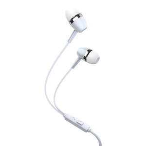 Écouteurs intra-auriculaires avec microphone, prise audio 3,5 mm, blanc, câble de 1,2 m, écouteurs filaires pour la musique - Product Image 2