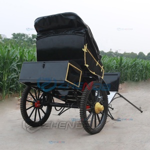 Exquisite 2-Wheel Carved Rickshaw Outdoor Travel Horse <b>Cart</b> and Wedding Carriage Top Sightseeing Carriage New Condition - Product Image 6