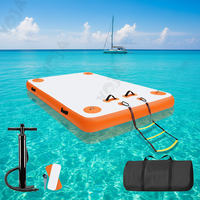 Plateforme flottante gonflable, tapis d'eau, île flottante, flotteurs pour lac, adultes, enfants, chiens, loisirs aquatiques, radeau en PVC, 100-500 kg