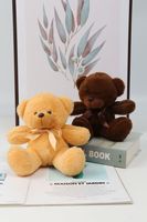 Ours coloré en peluche poupée avec noeud papillon Super doux ours brun jouet pour enfants cadeau d'anniversaire bonbons couleurs PP coton remplissage