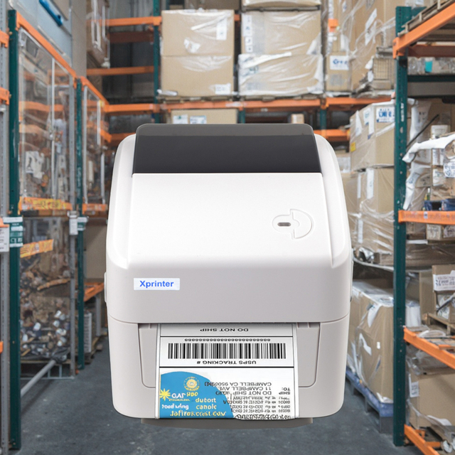 Xprinter XP-420B WiFi/LAN USB Port Thermal Sticker Printer 203DPI A6 Label Thermal Stock Color Shipping Label Printer ROHS