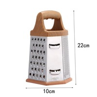Dd1080 Keuken Gadgets Hout Handvat Hakken 6 In 1 Multifunctionele Rasp Roestvrijstalen Doos Rasp Dunschaar Snijmachine