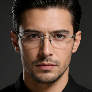 نظارات شمسية جديدة تحجب الضوء الأزرق ومتغيرة اللون للجنسين، نظارات عصرية بدون إطار بعدسات غير طبية - Product Image 3