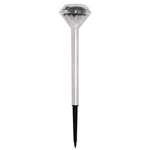 Solar Lawn <b>Lights</b> Diamond Shape Stainless Steel <b>Led</b> <b>Light</b> <b>Sensor</b> Outdoor Waterproof Garden Pathway Lighting - Product Image 4