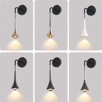 Lampu dinding samping tempat tidur modis, lampu dinding warna hitam untuk dekorasi, lampu latar belakang ruang tamu