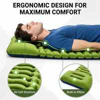 Matelas de camping individuel de grande qualité en TPU pour l'extérieur, gonflable, pour la plage et la randonnée