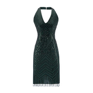 2022万圣节女性20世纪20年代复古挡板流苏串珠盖茨比派对亮片连衣裙串珠吊带衫芭蕾连衣裙S-3XL - Product Image 6