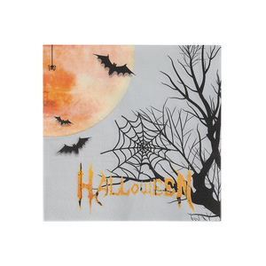 New Halloween bat-patterned holiday-specific napkins, made from virgin wood pulp, double-layered, thickened, small pack, - Product Image 5