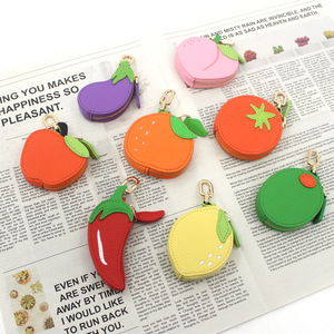 Porte-clés et porte-monnaie personnalisé en forme de fruit ou de légume avec fermeture éclair, breloque de sac à <span class=keywords><strong>main</strong></span> - Product Image 3