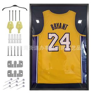 Solid Wood Jersey Display <b>Frame</b> Rectangular Vertical Uv Resistant Wall Hanging Custom Made - Product Image 1