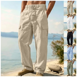 <span class=keywords><strong>Pantalones</strong></span> de <span class=keywords><strong>Trabajo</strong></span> de Pierna Recta para <span class=keywords><strong>Hombre</strong></span>, Talla Grande, Transpirables, de Corte Holgado, Color Sólido, con Múltiples Bolsillos para Uso en Exteriores en Todas las Estaciones - Product Image 1