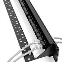 Panel de Conexiones CAT6 YOFC de 24/48 Puertos, 19" 1U para Montaje en Rack, UTP RJ45, Certificado CE/ROHS