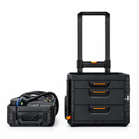 Nettoyeur laser pulsé mobile 300W avec chariot à roulettes et tête de nettoyage portative pour l'élimination de la rouille et de la peinture sur site