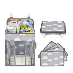 Orgânico padrão impresso pendurado poliéster organizador bebê fralda <span class=keywords><strong>caddy</strong></span> para berçário mudando tabela - Product Image 2