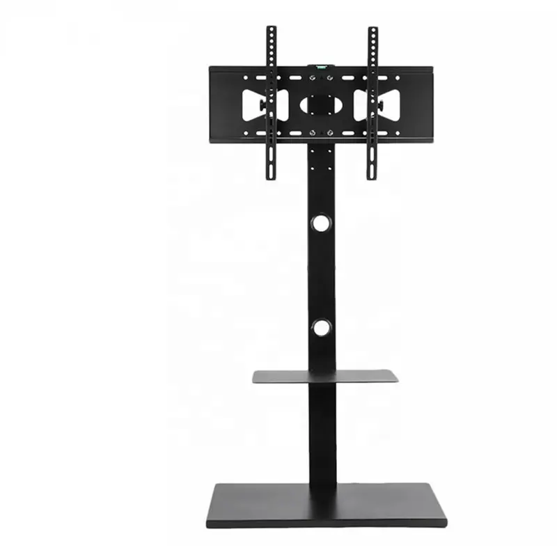 Best Quality Swivel TV Floor Stand Mount With Two Shelves And Free Cable