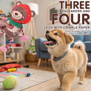 <span class=keywords><strong>Jouet</strong></span> interactif en peluche durable personnalisé <span class=keywords><strong>pour</strong></span> <span class=keywords><strong>chien</strong></span>, avec papier froissé, jouets à mâcher doux <span class=keywords><strong>pour</strong></span> animaux de compagnie, <span class=keywords><strong>pour</strong></span> les maintenir occupés et nettoyer leurs dents - Product Image 3