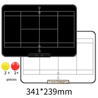 Planche de Futsal avec écran LCD de 16 pouces, stylet magnétique effaçable, équipement d'entraînement pour ballon de football, noir, blanc