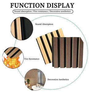 Paneles de pared de listones acústicos de madera de roble negro de buena venta 3600*600mm <span class=keywords><strong>aislamiento</strong></span> <span class=keywords><strong>térmico</strong></span> de fácil instalación <span class=keywords><strong>para</strong></span> habitaciones de Hotel - Product Image 4
