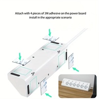 Multiprise EU 6 voies avec interrupteurs à bascule individuels, 6 prises Schuko, 3 ports USB, 1 port USB-C PD, 2 ports USB-A