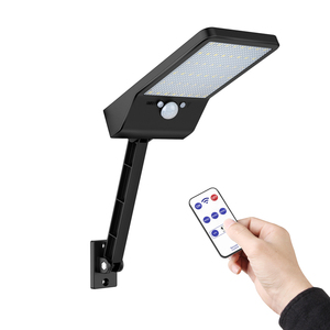 Qlteg โคมไฟติดผนังพลังงานแสงอาทิตย์สำหรับติดถนนกลางแจ้ง, ไฟ LED 48ลูเมน800 LM เซ็นเซอร์การเคลื่อนไหว PIR รักษาความปลอดภัยในสวนกันน้ำควบคุมระยะไกล IP65 AC - Product Image 5