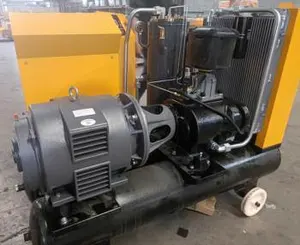 Single Phase Permanent Magnetic Rotary 10hp Screw Air Compressors Variable Speed