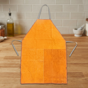 Orange Bib <b>Apron</b> Cotton Woven Plain Style With Pockets Machine Washable For Daily <b>Cooking</b> Use - Product Image 4