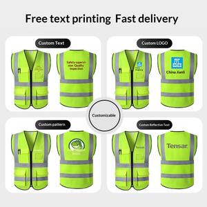 Gilet de sécurité réfléchissant de classe ANSI, jaune fluorescent, pour la construction, la circulation routière et l'administration des routes - Product Image 2