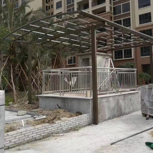 Nuovo design moderno outdoor hotel stazione degli autobus l' uso del giardino di alluminio auto di parcheggio capannone <span class=keywords><strong>garage</strong></span> sole capannone - Product Image 3