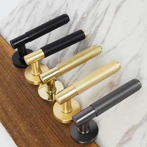 Chất lượng cao tùy chỉnh Hợp kim kẽm knurl Vòng chia Ổ khóa cửa rắn tay nắm cửa khóa - Product Image 1