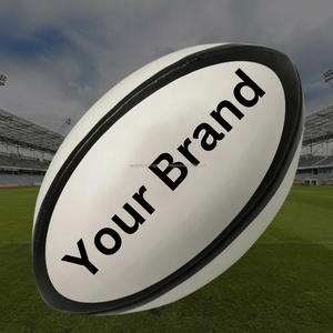 Pelota de Rugby personalizada de alta calidad cosida a máquina PVC tamaño 5 precio barato promocional pelota de Rugby - Product Image 1