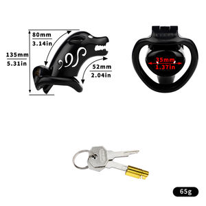 Jaula de Castidad Masculina de Resina Segura y Resistente con Logotipo de Perro Feroz para Adultos - Product Image 4