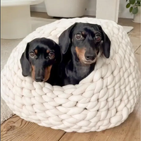 Lit pour chien luxueux, chaud, durable, respirant, en forme de patte d'ours, pliable, solide, accessoire pour animaux de compagnie pour chats moyens/grands