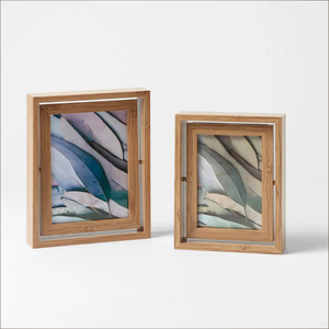 Máy tính để bàn hình ảnh dấu hiệu Máy tính để bàn đơn giản gỗ tre 5x7 khung ảnh Loft khung ảnh chân dung 4x6 khung ảnh - Product Image 2
