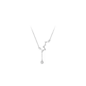 S925 Sterling Silber Dipper Sieben Sterne Halskette Big Dipper Halskette North Start Anhänger Halskette für Frauen