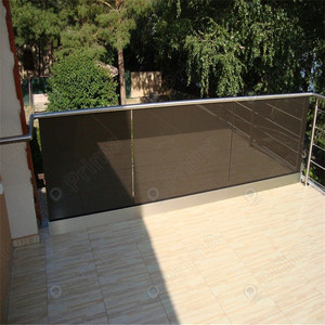 Prima Conception personnalisée <span class=keywords><strong>Double</strong></span> verre Forme incurvée ou forme droite Garde-corps en aluminium avec main courante Garde-corps à canal en <span class=keywords><strong>U</strong></span> personnalisé - Product Image 5