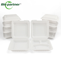 Prix de gros d'usine MFPP Récipients à charnière remplis de minéraux en plastique pour repas Boîte à lunch jetable pour restaurant