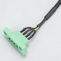 Harness Kabel 4-Konduktor Kustom Blok Terminal Hijau Konektor Putih untuk Kontrol Industri Otomatisasi Sepeda Motor CE ROHS
