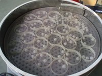 Billes de nettoyage vibrantes en gel de silice et caoutchouc de haute qualité et durables, diamètre 25/30 mm, qualité alimentaire