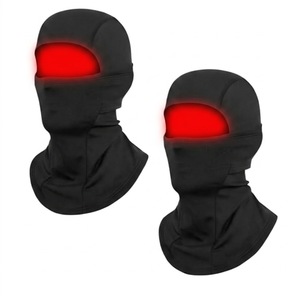Cagoule noire intégrale avec imprimé flamme, masque de ski et moto pour extérieur, taille adulte unisexe 54-56CM, impression par transfert thermique - Product Image 4